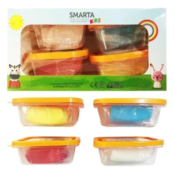 Smarta Kids Havayla Kuruyan Modelleme Hamuru 4Lu Set 70 Gr X 4 Renk
