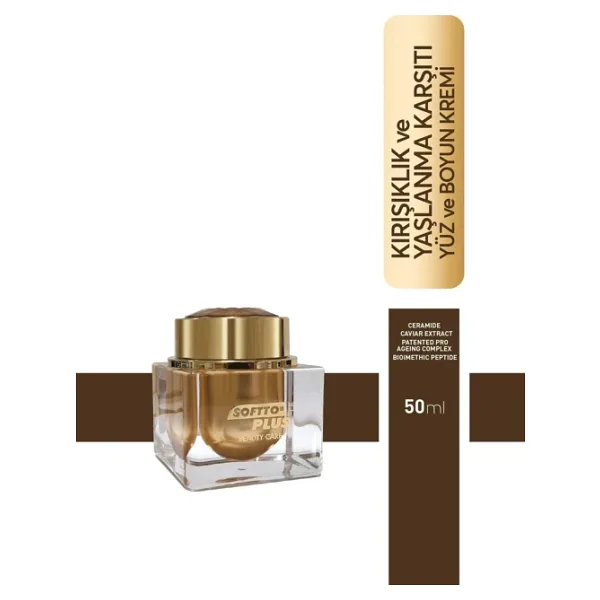 Softto Plus Kırışıklık Ve Yaşlanma Karşıtı Yüz Ve Boyun Kremi 50ML