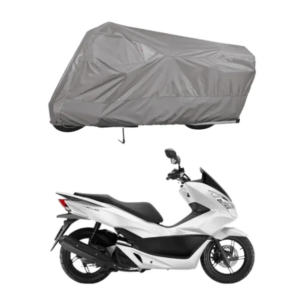 Teksin Honda Pcx 125 Arka Çanta Uyumlu Motosiklet Brandası Motor Brandası (A+ Kalite) - Gri