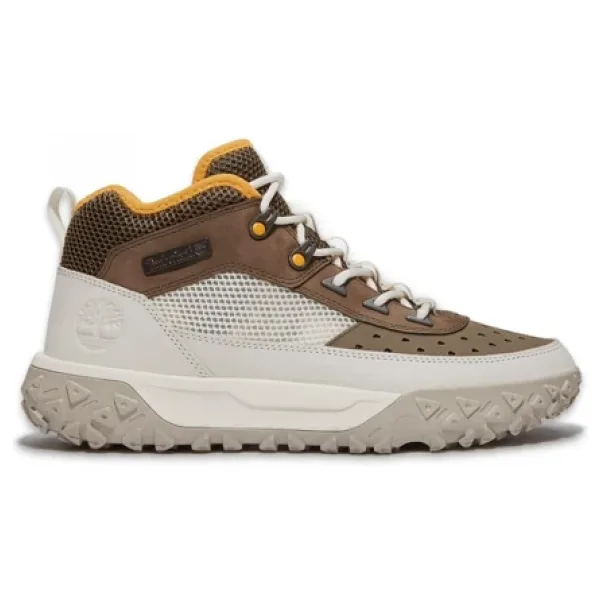 Timberland Tb0A6Cw1 Greenstride Motion 6 Mid Lace Up Sneaker Kahve-Beyaz Erkek Ayakkabı