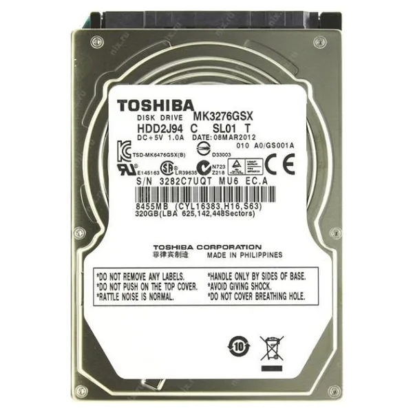 Toshiba Mk3276gsx 320 Gb 2.5" 5400 Rpm Notebook Hdd
