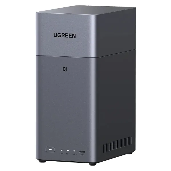 UGREEN 95678 Dh2300 Nasync Rockchip A72+A53 8 Çekirdekli Cpu 4Gb Lpddr4x 1Xusb-C 3.0 2Xusb-A 3.0 1Xgbe Rj45 1X4k/60Hz Hdmı 2 Yuvalı Sata Nas Depolama Ünitesi