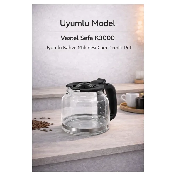 Vestel Vestel Retro / Sefa K 3000 Kahve Makinesi Cam Demlik