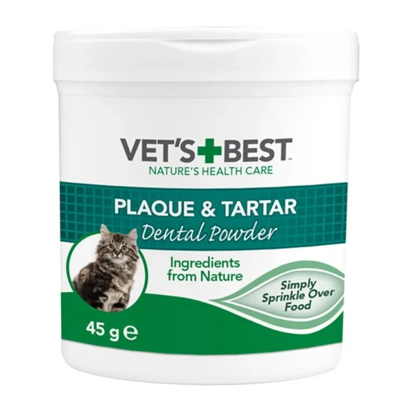Vet's Best Kediler için Plak ve Tartar Önleyici 45 gr Ağız Bakım Tozu