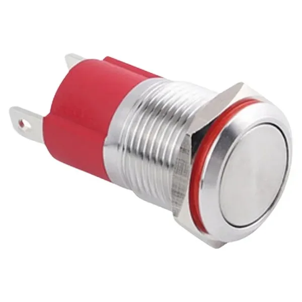 WD16D-P1 16mm Düz Yaylı Metal Buton