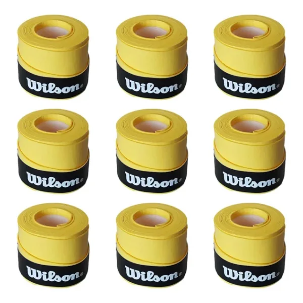 Wilson Comfort Bowl O'Grips 9 Adet Grip, Tenis Raketi Gribi Sarı