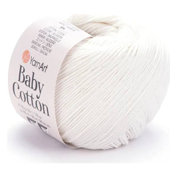 Yarnart Baby Cotton - Bebek El Örgü Ipi Beyaz-401