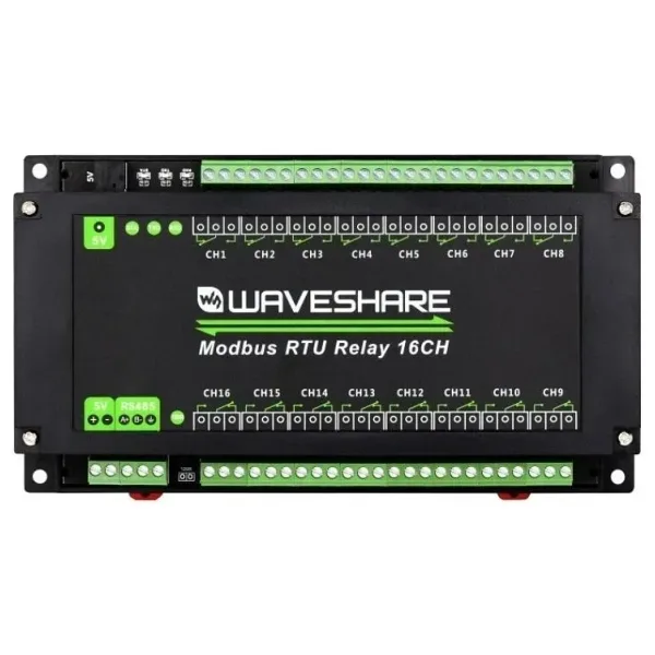 16 Kanallı Modbus RTU Ethernet Röle Modülü - RS485 Arayüzü