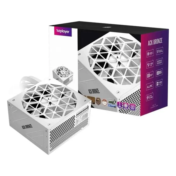 1ST PLAYER ACK 750W 80+ BRONZE AKTİF PFC 14CM FAN 5 YIL GARANTİLİ BEYAZ GÜÇ KAYNAĞI