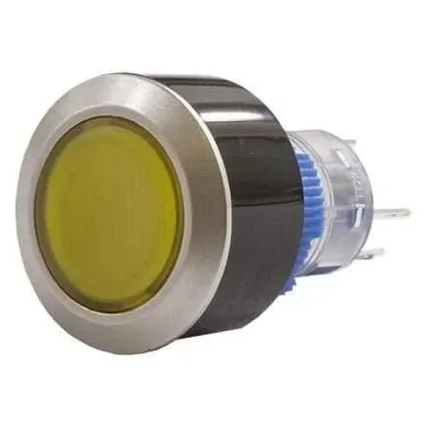 22mm 24V Sarı Yaylı Buton CD-AWY-11D/24V/Y
