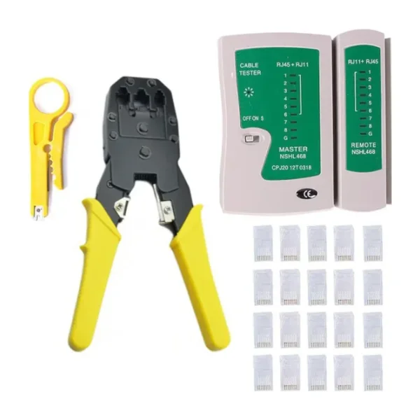 3 Lü Pense + Tester + 100 Adet Rj45 Network Seti