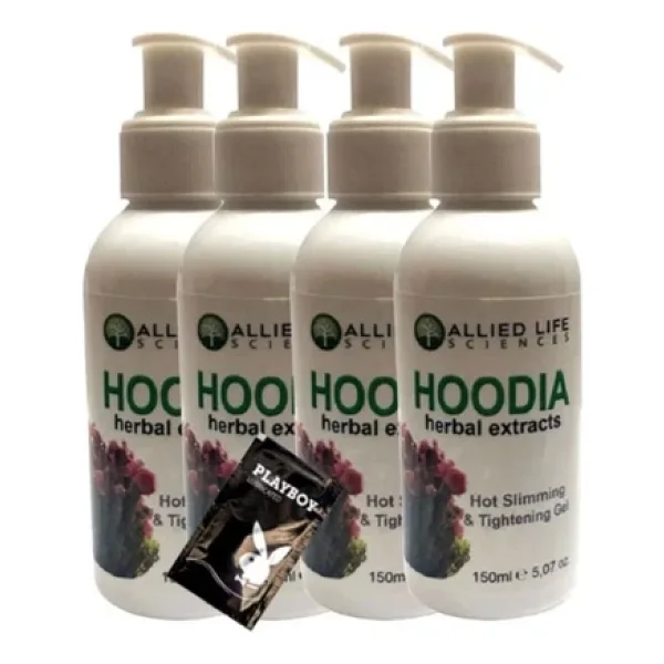 Allied Life Sciences Hoodia Herbal Extracts Hot Slimming & Tightening Gel 150 ml x 4 adet + Jel