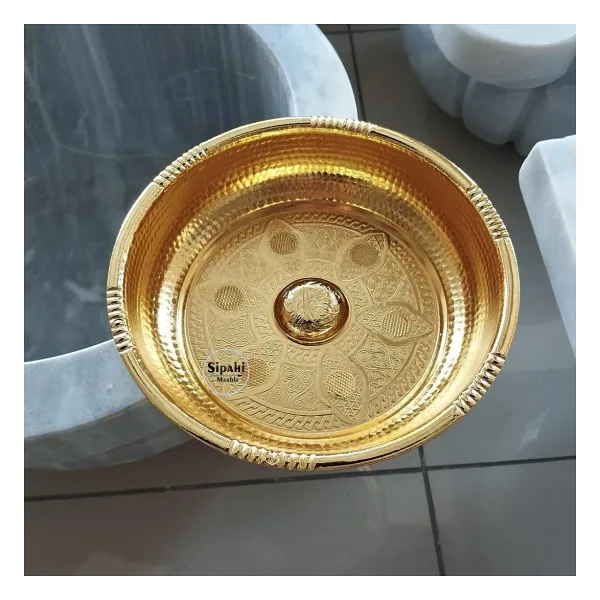Altın Kaplama Osmanlı Hamam Tası - Pirinç