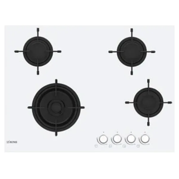 Altus ALA 175 GW 75 cm Wok Gözlü Beyaz Cam Ankastre Ocak