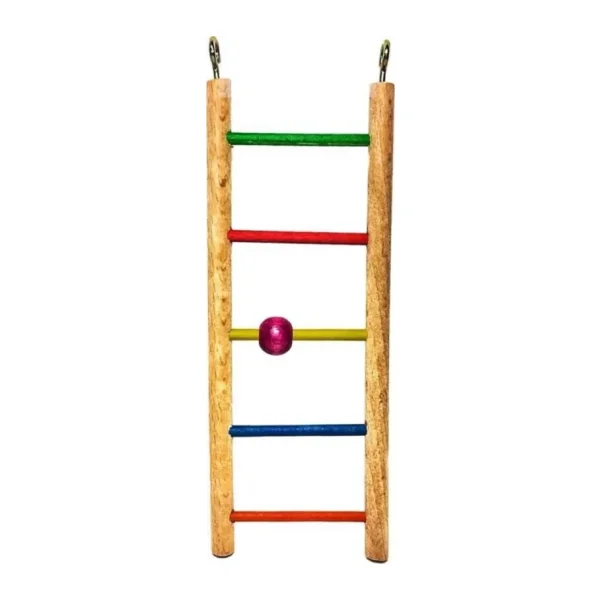 Ans Boncuklu Ahşap Merdiven Kuş Oyuncağı 23cm