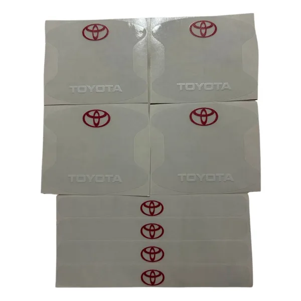 Autowise Toyota Marka Logolu Oto Kapı Kolu Çizik Önleyici Yapışkan 8'li Set