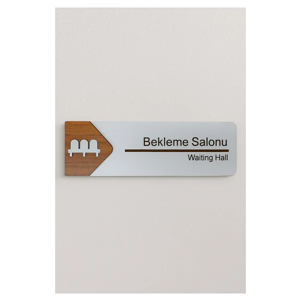 Bekleme Salonu Ofis Oda Kapı Isimliği Yönlendirme Tabelası Levhası Kişiselleştirilebilir