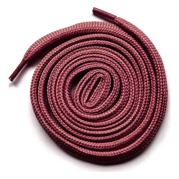 Bordo 1 cm Kalınlığında 1 Çift Yassı Spor Ayakkabı Bağcığı