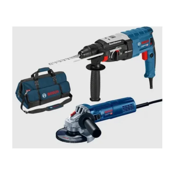 Bosch GBH 2-28 880 W Pnömatik Elektrikli El Aletleri Seti + GWS 9-115 900 W Avuç Taşlama Makinesi + Hediye Professional Alet Çantası