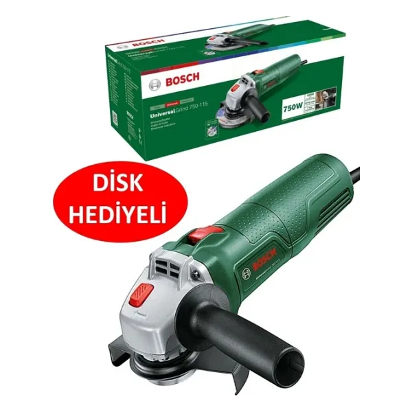 Bosch Spiral Avuç Içi Taşlama Sipral 750 Watt 115 Mm + 115 Mm Metal Kesme Diski Hediyeli