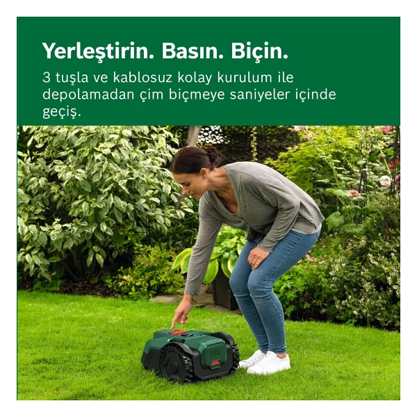 Bosch VisiMow 18V-100 Tek Akülü 4 Ah Çim Biçme Robotu