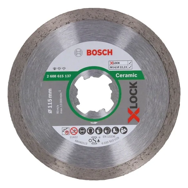 Bosch - X-LOCK - Standard Seri Seramik İçin Elmas Kesme Diski 115 mm