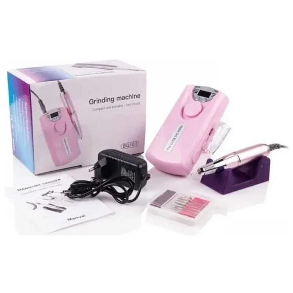BQ101 Şarjlı Manikür Pedikür Tırnak Törpü Seti - Pembe