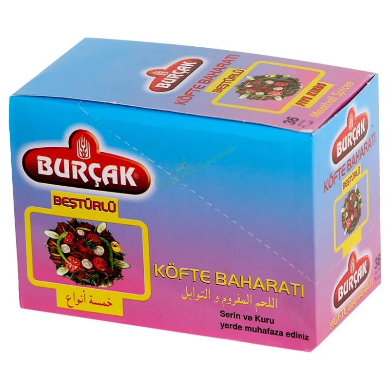 Burçak Beştürlü Köfte Baharatı 5 gr x 36'lı - 380 gr