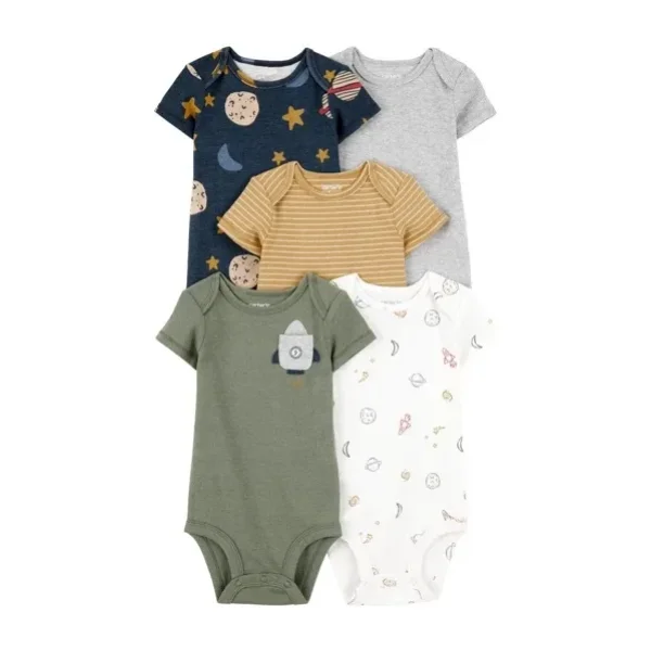 Carter's Layette Erkek Bebek Kısa Kollu 5'li Body 1T122010