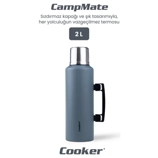 Cooker Campmate 2 Litre Paslanmaz Çelik Termos