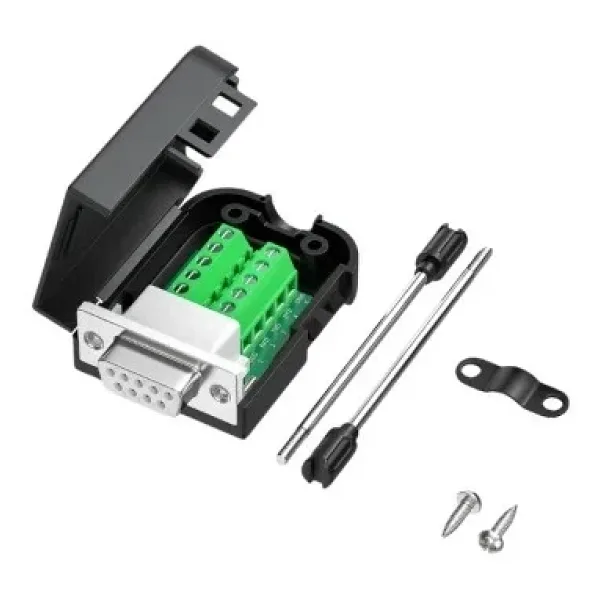 D-Sub DB9 9-Pin Dişi Terminal Block Adaptörü