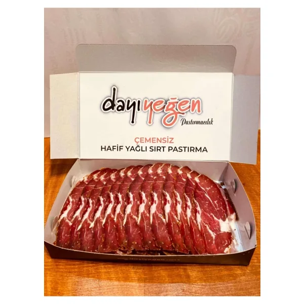 Dayı Yeğen 500 gr Kayseri Çemensiz Hafif Yağlı Sırt Pastırma