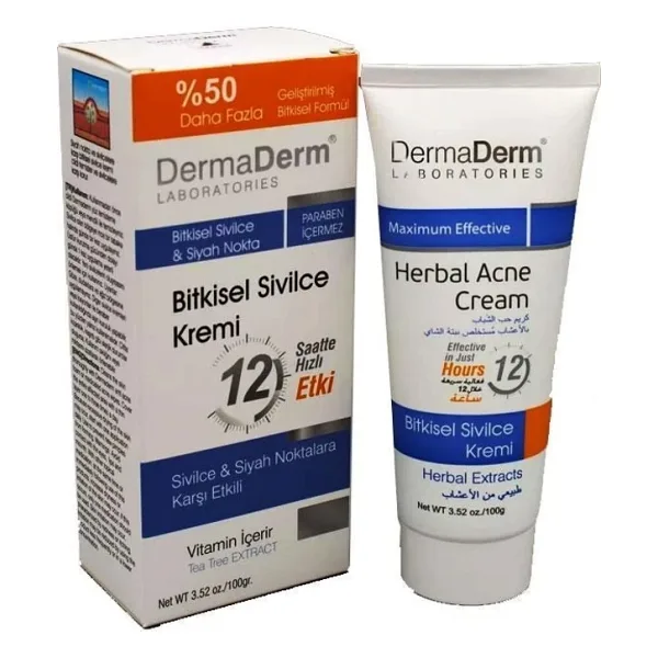 Dermaderm Dogal Sivilce Siyah Nokta Kremi 100Gr Maximum Etkili
