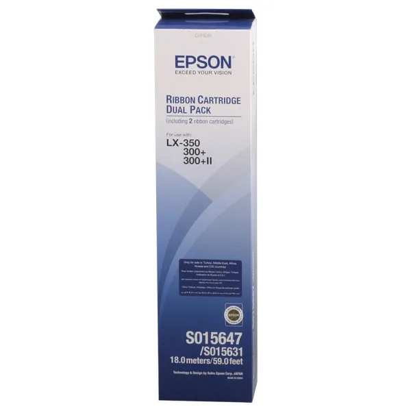 Epson LX-300-350 S015647BA 2'li Yazıcı Şeridi