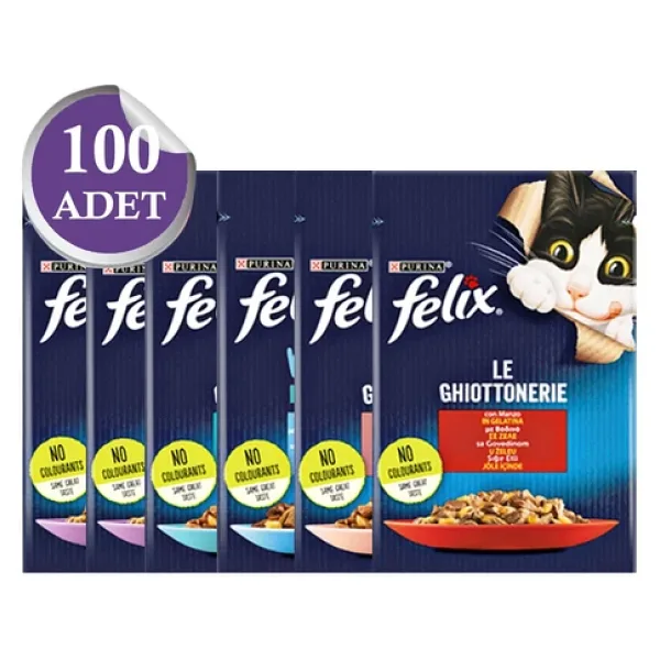 Felix Karışık 85 gr 100'lü Yetişkin Kedi Yaş Maması