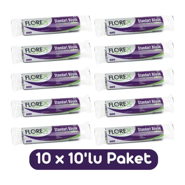 Florex Standart Büyük Boy Çöp Poşeti 10'lu