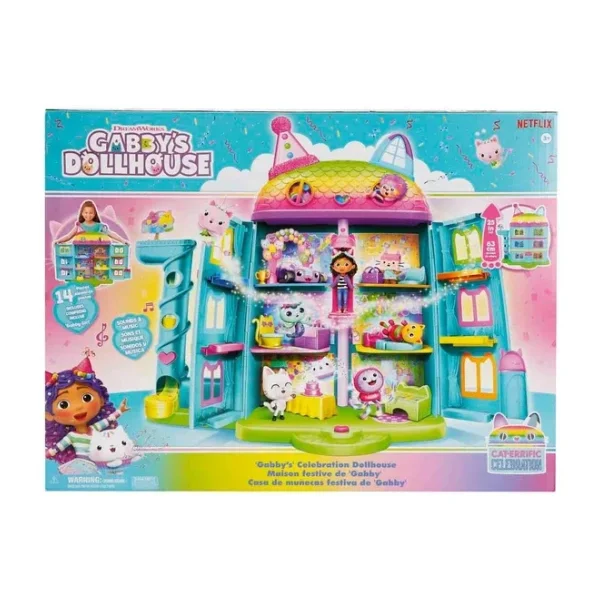 Gabbys Dollhouse Gabby's Dollhouse Festival Evi Eğlenceli Müzikli Oyun Seti 63 cm