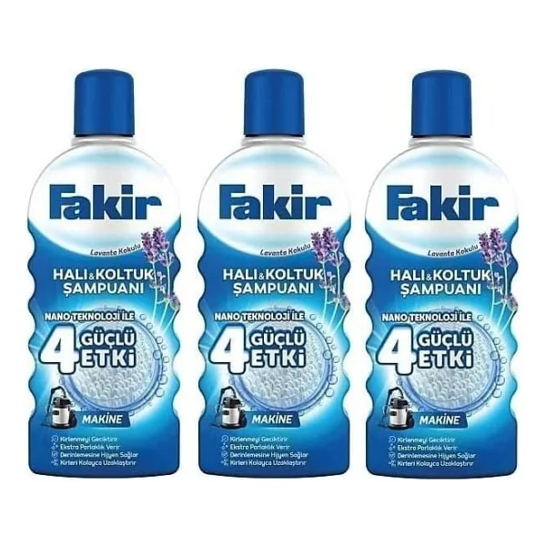 Halı Şampuanı Lavanta (Makineler Için) 1000 ml x 3 Adet