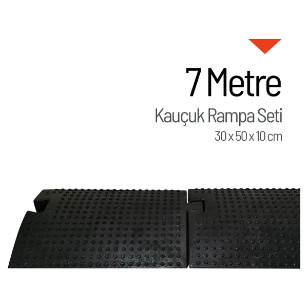 Kauçuk Rampa, Otopark Rampası, Kaldırım Rampası 30 x 50 x 10 cm 7 Metre