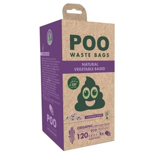 M-Pets Poo Dışkı Poşeti 15 Yaprak Lavanta Kokulu 8Lİ Paket