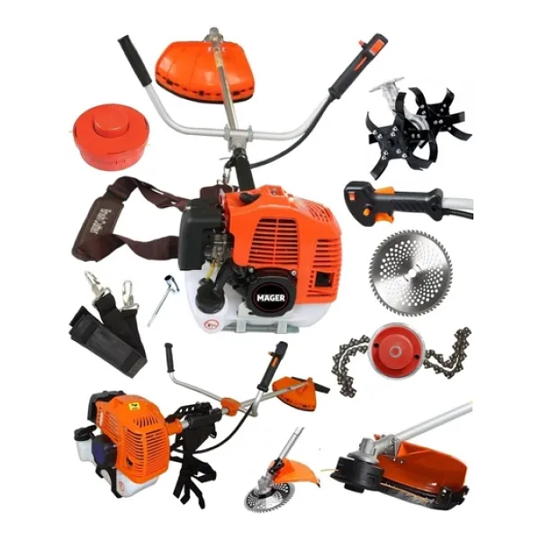 Mager Benzinli Yan Tip 52 Cc Tırpan Capa Canavar Başlık Çim Çalı Çırpı Biçme Makinesi