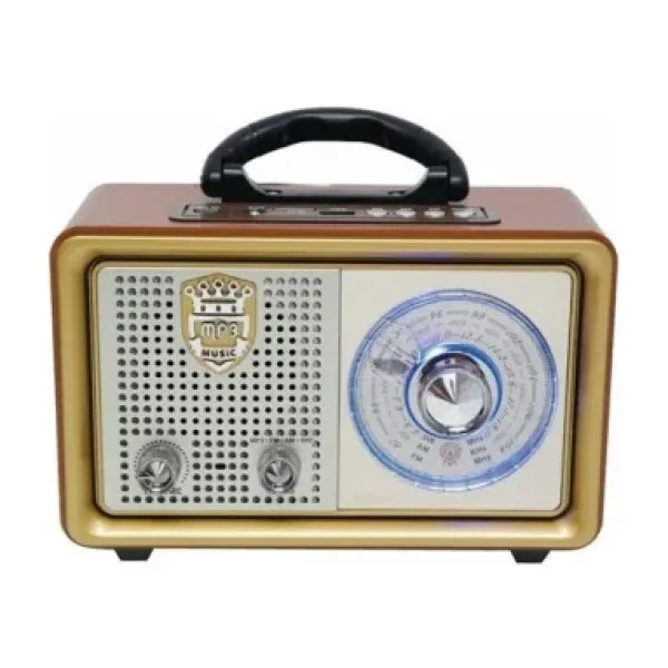Meier M 110BT Bluetoothlu USB Sd Dvs Nostaljik Radyo Fm Am Sw Kumandalı Radyo - Kahverengi