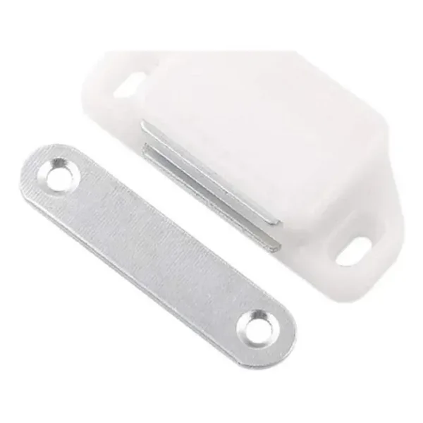 Mıknatıslı Plastik Mobilya Kapak Kilidi 36x25x15mm - Beyaz