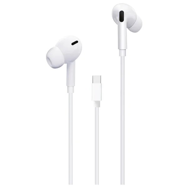 Nettech NT-HS05 Beyaz Type-C Kablolu Kulak İçi Kulaklık