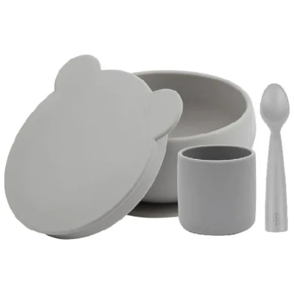 OİOİ BLW I Powder Grey Beslenme Seti