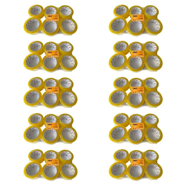 Otto Bant Şeffaf Koli Bandı Bantı / 45 mm x 100 Metre / 6 Adetlik 10 Paket