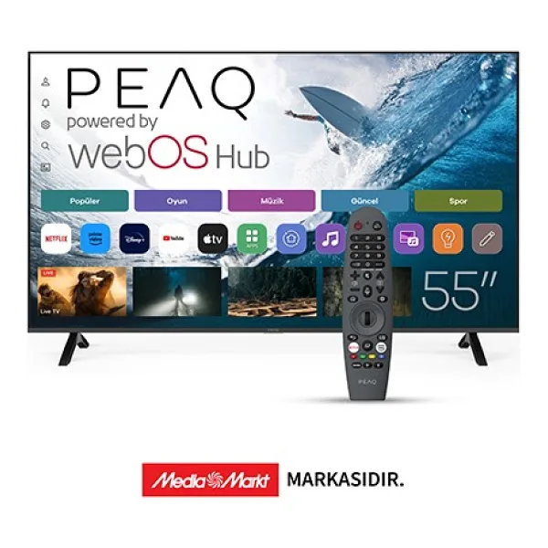 Peaq PQ55FMN25 4K Ultra HD 55" 140 Ekran Uydu Alıcılı webOS Smart LED TV