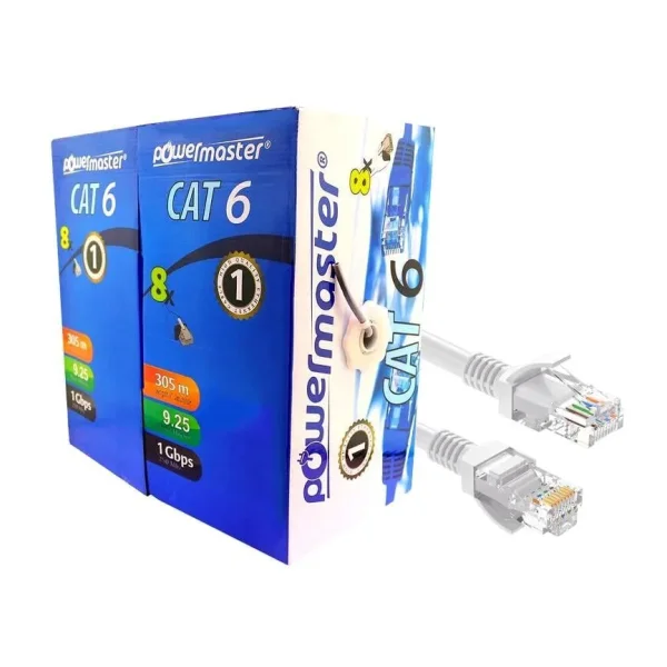 Powermaster 25 Awg Cat6 Ethernet Network Kablosu İnternet Kablosu 1 Gbps 250 Mhz Kadar Daha Yüksek Verim Sağlar