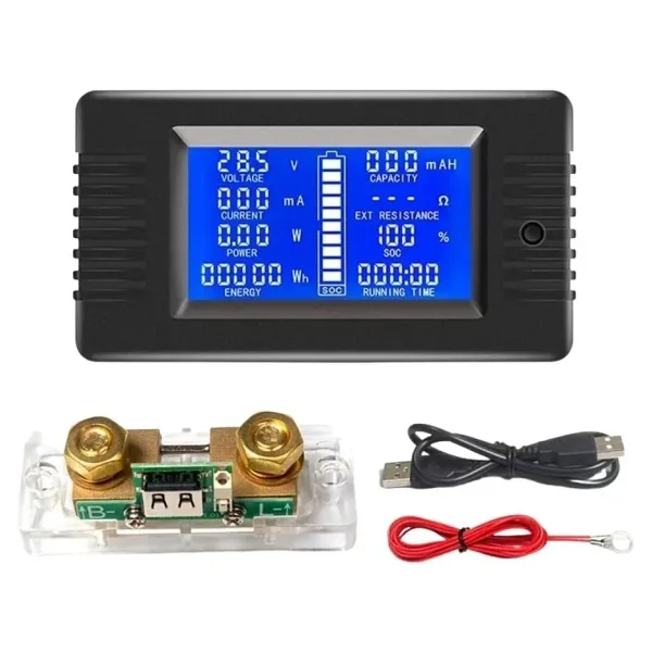 PZEM-015 8-120V 100A Voltmetre Ampermetre - Batarya Kapasite Yöneticisi