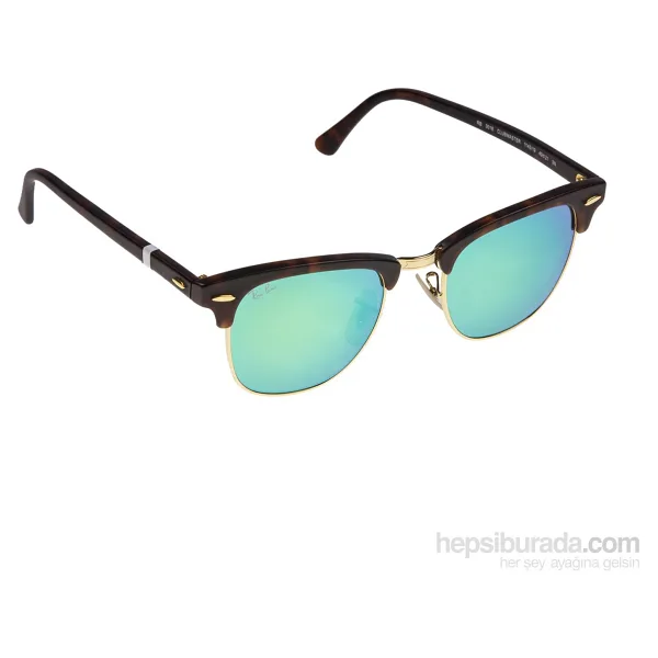 Ray-Ban Clubmaster 3016 114519 Havana/Gold-Green Güneş Gözlüğü